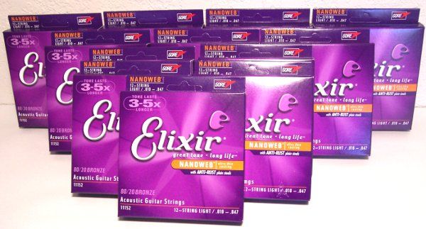  12 sets (12 strings per set) of brand new Elixir 80 