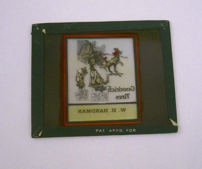 Goodrich Silvertown Tires Movie Advertising Magic Lantern Slide w 