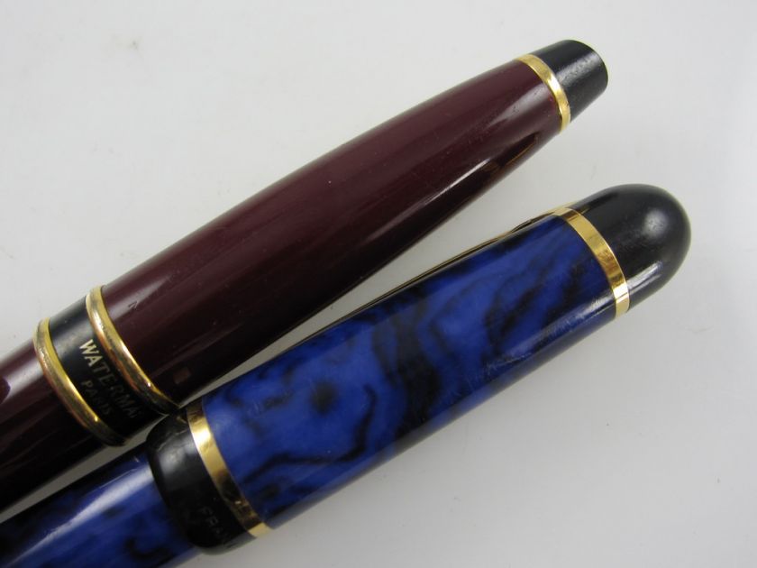 2pc Lot Waterman Fountain Pens   Fountain Pen & Rollerball Pen *No 