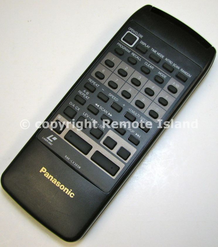 Panasonic RAK LX305W Laser Disc Remote Control LDP 5  