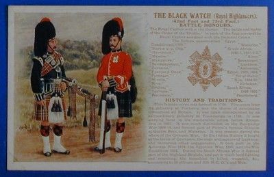 BRITISH MILITARY JOHN MCNEILL BLACK WATCH POSTCARD  