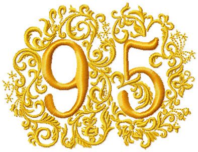 ABC Designs Anniversary Numbers machine embroidery designs 5x7 hoop 