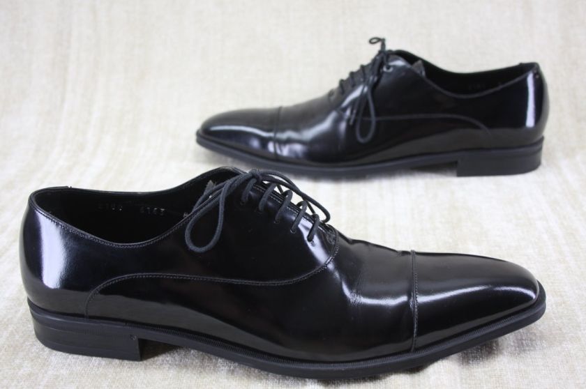 Mens D&G Dolce Gabbana Keanu Reeves Cap toe shiny leather oxfords 