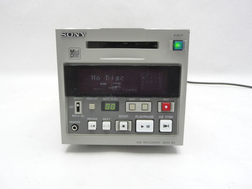   AUDIO BROADCAST DIGITAL MD MINIDISC RECORDER PLAYER DECK MDSB3  