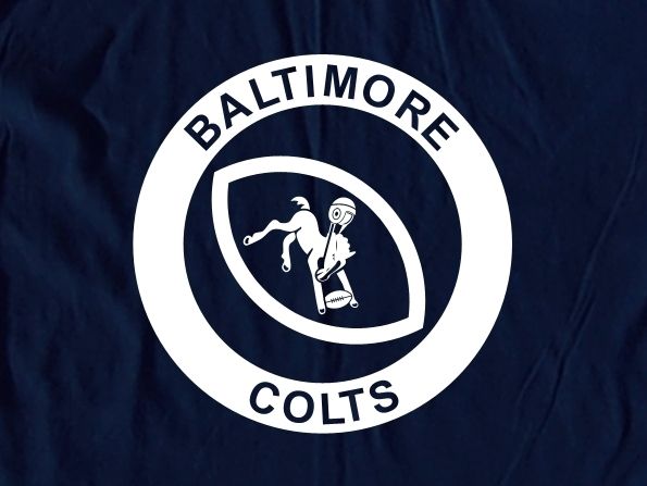 Baltimore Colts Logo Tee Shirt   Ravens  