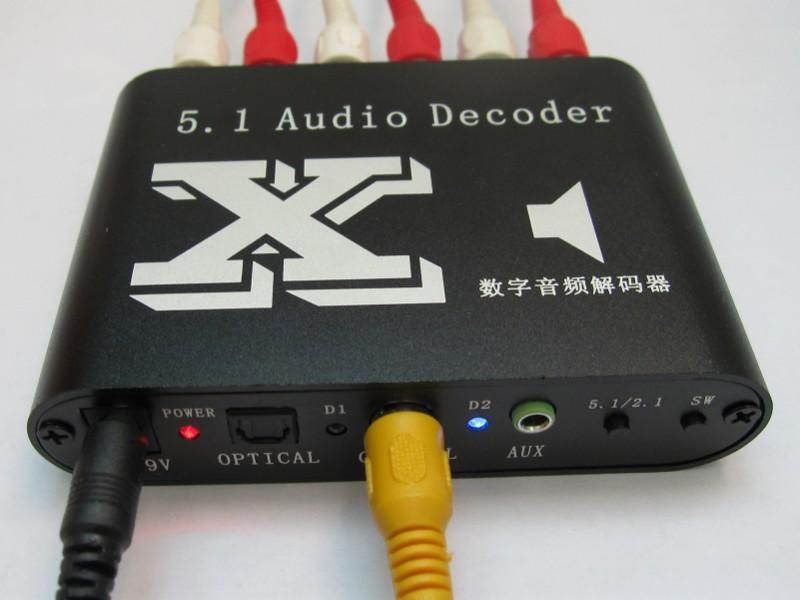 New 5.1 Channel DTS/AC 3 Home Theater Audio Decoder RCA  