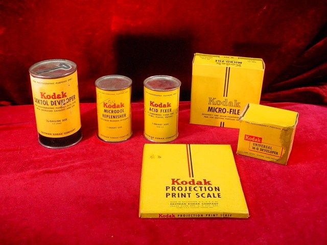 Vintage Lot of KODAK Photographic DEVELOPING CHEMICALS Fixer 