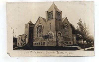 OH   PAULDING OHIO RPPC Postcard PRESBYTERIAN CHURCH  