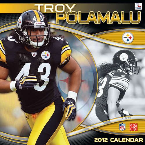 Troy Polamalu 2012 Wall Calendar  