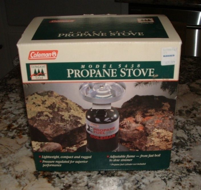 COLEMAN ULTRALIGHT MODEL 5438 PROPANE STOVE NIB SINGLE BURNER  