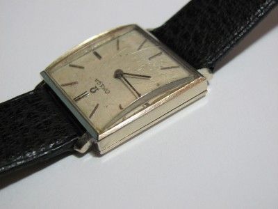 ESTATE 1960s MENs SOLID 14KT WHITE GOLD 17j 620 CAL OMEGA WATCH 