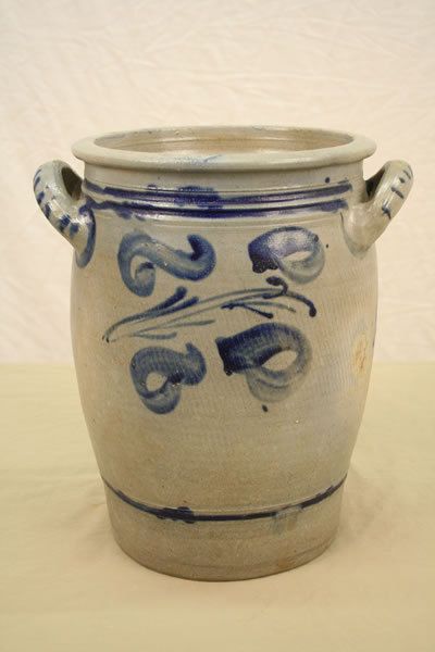 Blue Salt Glazed Crock  