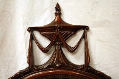 English Adam style mahogany Mirror, turn of the century  