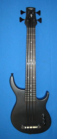 KALA KA SB4FS SBK 1 S U B UBASS SHORT SCALE BASS GUITAR BLACK W/GIG 