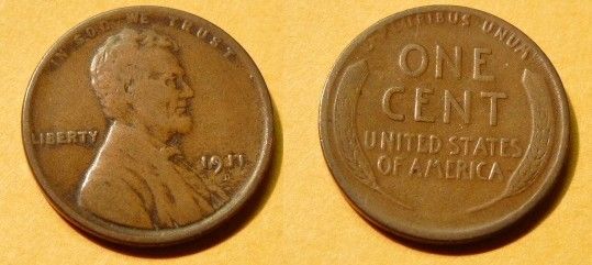 Lincoln Cent 1911D VF  