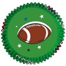 WILTON Party Supplies ~100 Football BAKING Cupcake CUPS  