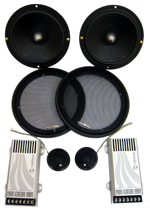   PLUG RAINBOW 6.5 2 WAY COMPONENT SPEAKERS MADE IN GERMANY  