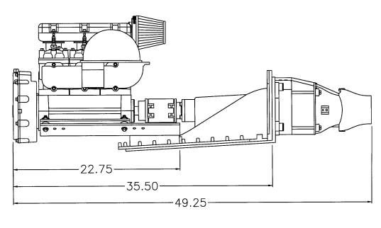 70hp 2 Stroke Jet Engine, 5hrs, 2 Stroke International  