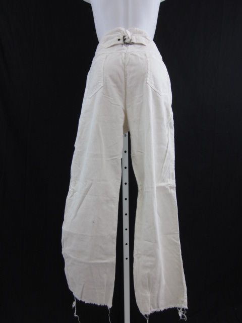 DOLCE & GABBANA White Corduroy Pants Slacks Sz 38  