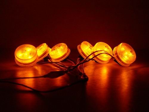 round amber LED marker truck trailer clearance light  
