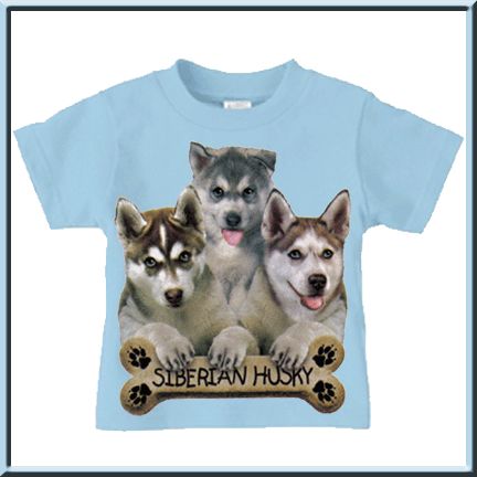 Siberian Husky Puppy Dog Bone T Shirt TODDLERS & KIDS  