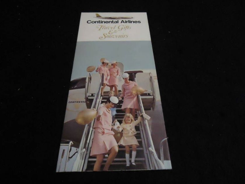 1960s CONTINENTAL AIRLINES Catalog Travel Gifts  