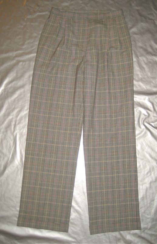 JONES NEW YORK HOUNDSTOOTH PLAID PANTS Slacks Size 8  