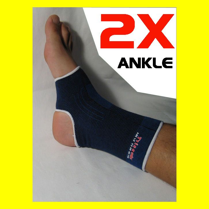 ELASTIC ANKLE BRACE SUPPORT BAND SPORTS GYM PROTECT  