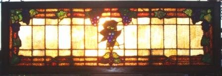 LCT TIFFANY 1905 MONUMENTAL SIGNED STAINED GLASS WINDOW  