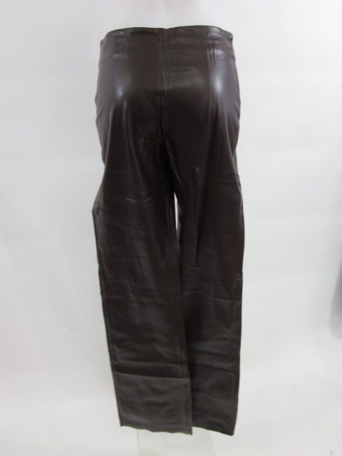 JOSEPH Brown Pleather Pants Slacks Trousers Sz S  