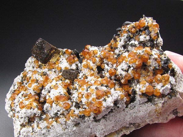 Spessartine Garnet and Smokey Quartz, Fujian, China  