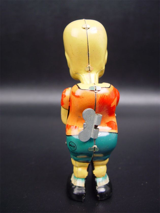 Rare 50s Linemar Marx Henry Eating Candy Windup Tin Toy  