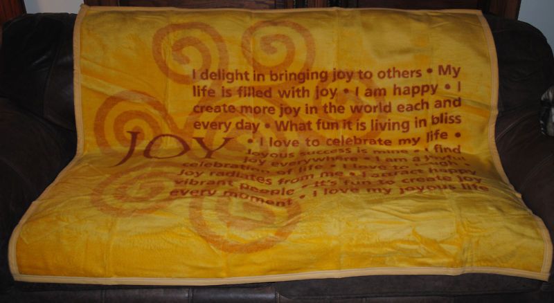 Joy Throw~Blanket~Affirmagy by Biederlack~WOW~NEW  