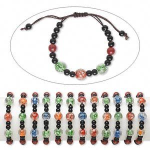 Wholesale Lot Glow in Dark Bead Bracelets Jewelry 6 pcs  