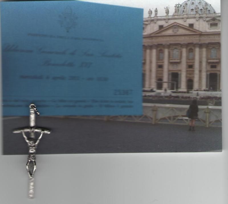 John Paul II Papal Crucifix Pope Blessed on 4/6/2011  