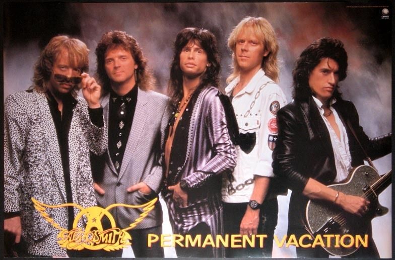 AEROSMITH PERMANENT VACATION VINTAGE 1987 PROMO POSTER  