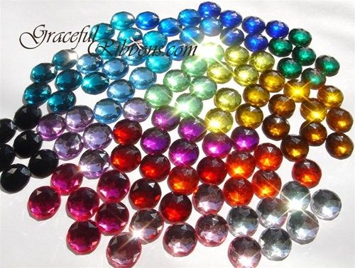 20mm 25 pcs LOT Rhinestones flatbacks PICK colors Gems  