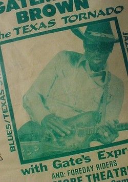 ORIGINAL BLUES FLYER CLARENCE GATEMOUTH BROWN*AUTOGRAPH  