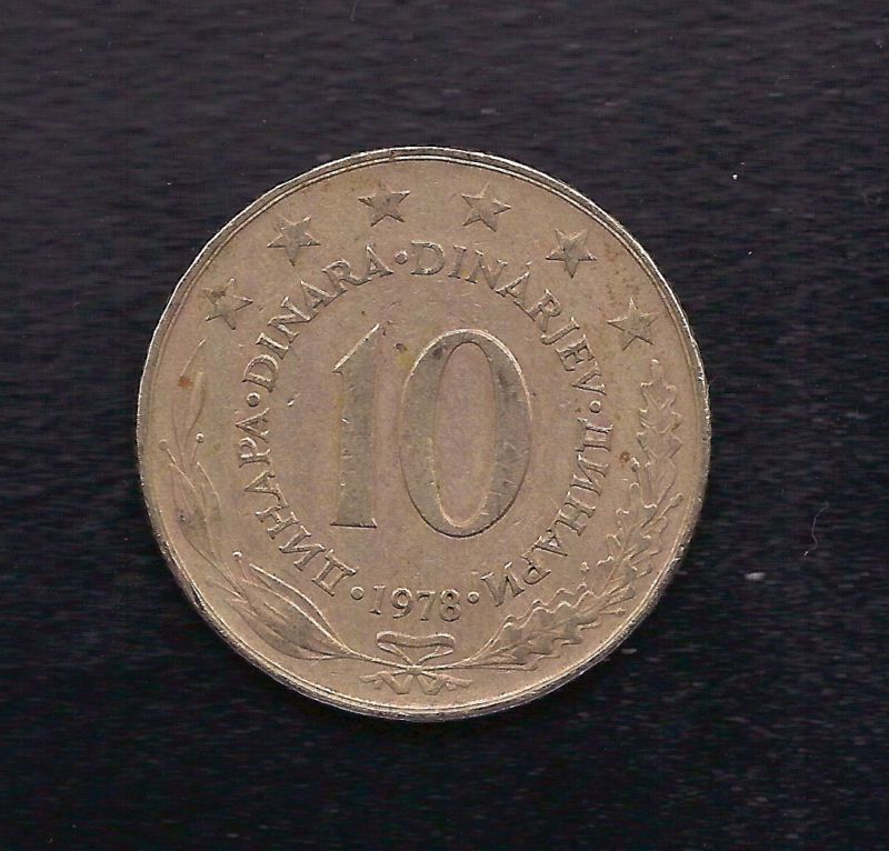 Yugoslavia 10 Dinara 1978 Coin Km# 62  