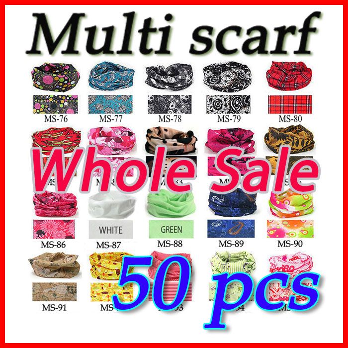 NECK BANDANA MULTI SCARF TUBE MASK CAP   1PCS  