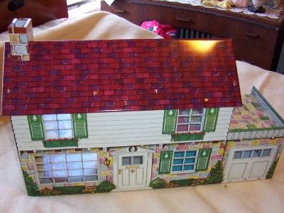 1950S MARX TIN DOLL HOUSE DISNEY W/ FURNITURE EXCELLENT  