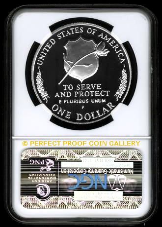 NGC PF70 UC 1997 P LAW OFFICERS SILVER DOLLAR PF 70  