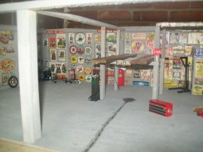 Custom Built 7 Car Garage 1/18 Scale 24X19X8  