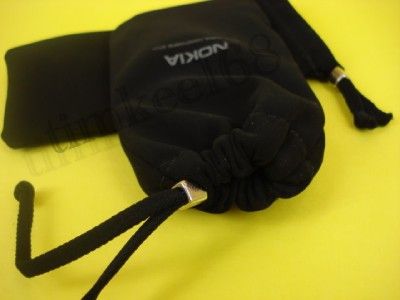 Black Suede Pouch Case Cover for Nokia 6303, 7230  