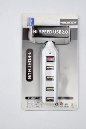 Port USB 2.0 Hi speed ON/OFF Switch USB HUB For Laptop PC 480Mbps 