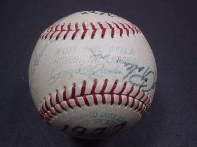 Multi Autograph Old Timers Day Ball Joe Dimaggio JSA  