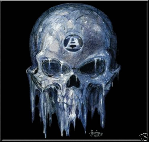 Alchemy Guild Ice Skull Anarchy Symbol T Shirt 4X & 5X  