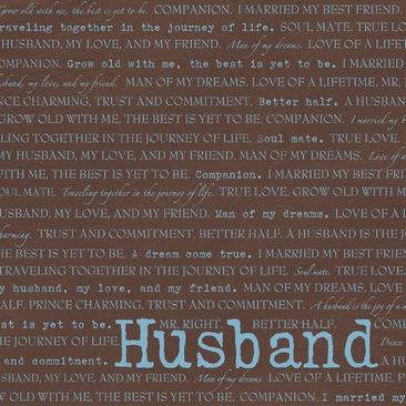 Husband Words 12 x 12 Scrapbook Paper~Stemma  