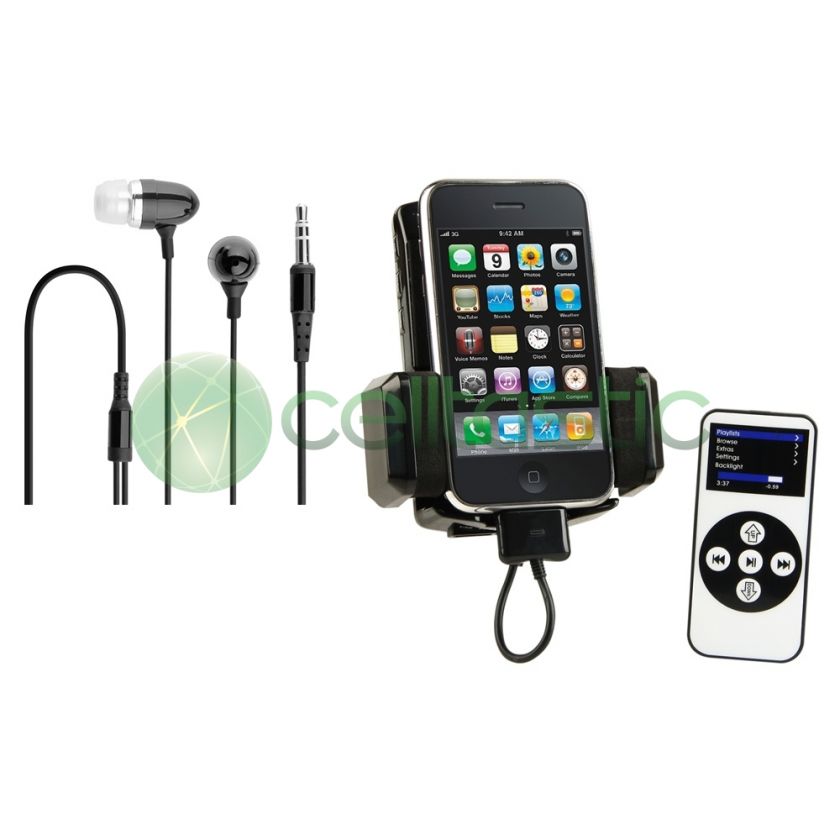 CAR FM TRANSMITTER+Headset Kit Accessory Pack For Apple iPod Touch 2nd 