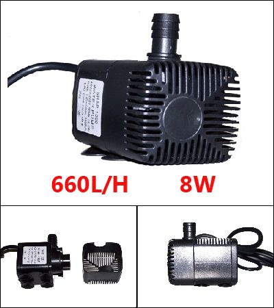 8W SUBMERSIBLE WATER PUMP 660L/H HYDROPONICS AQUARIUMS  